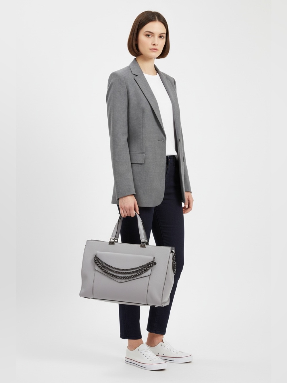 Milly Large Leather Tote